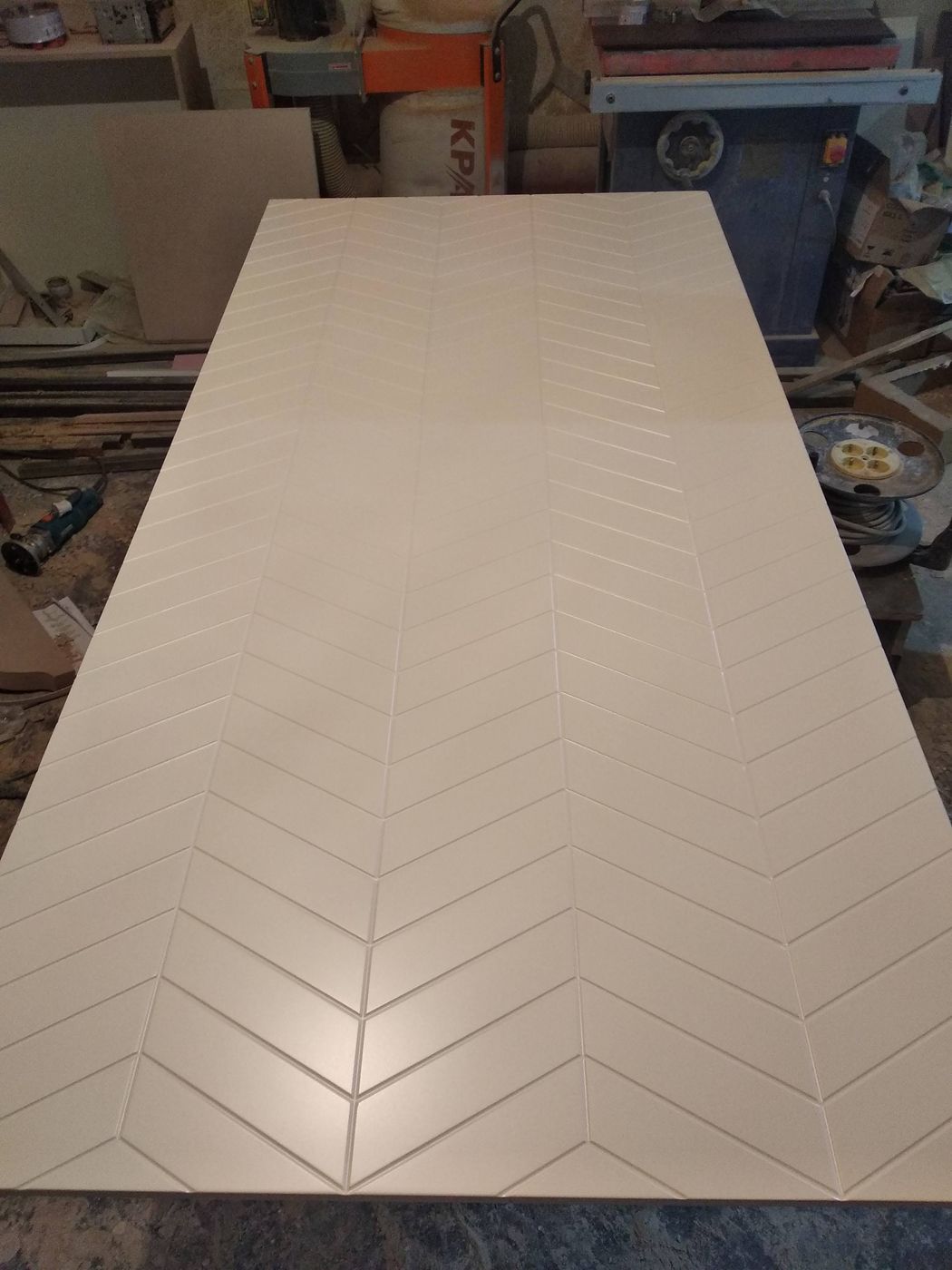 Chevron milled panel